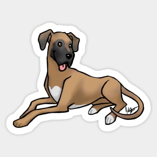 Dog - Great Dane - Fawn Natural Sticker